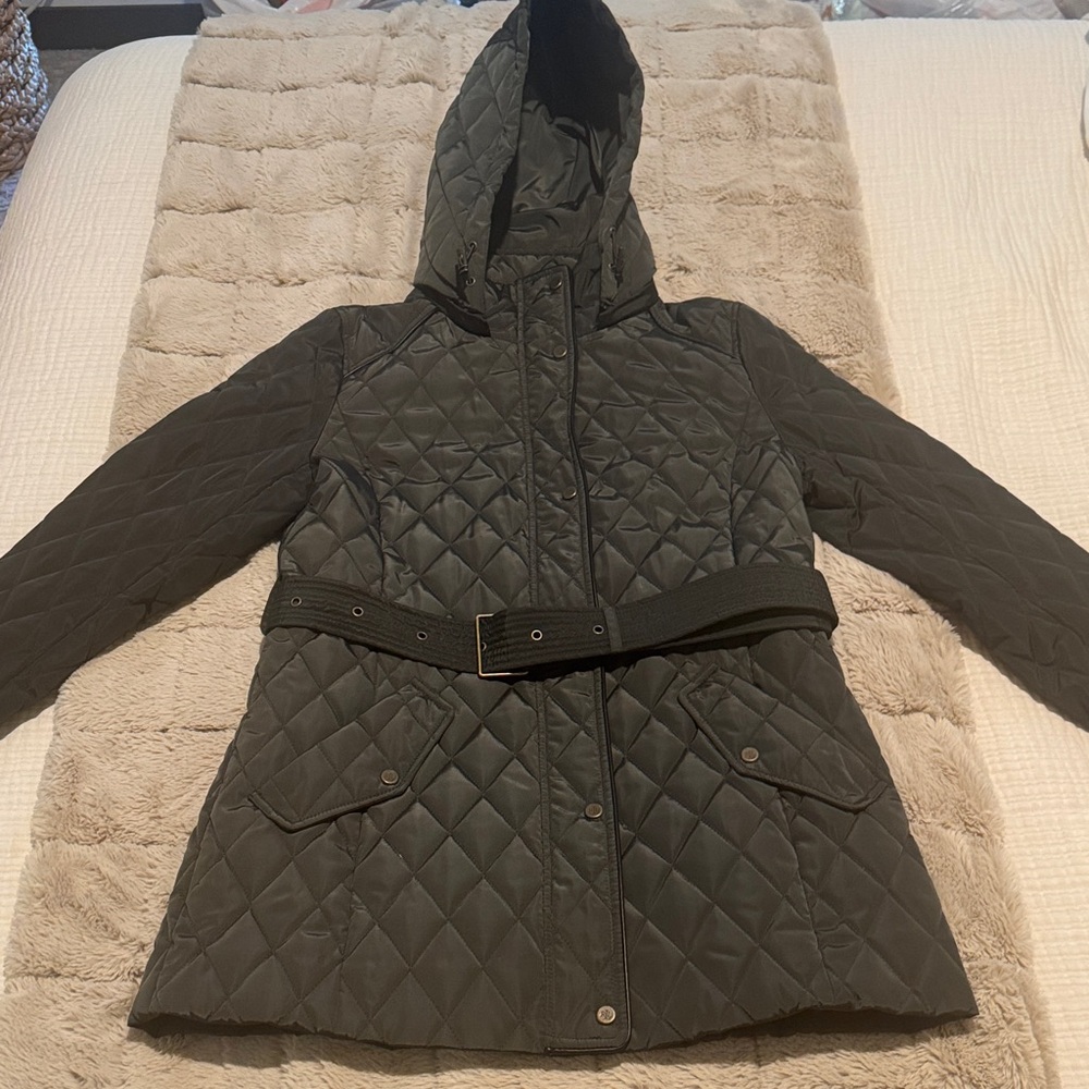 Ralph Lauren Quilted Dark Green Hooded Jacket